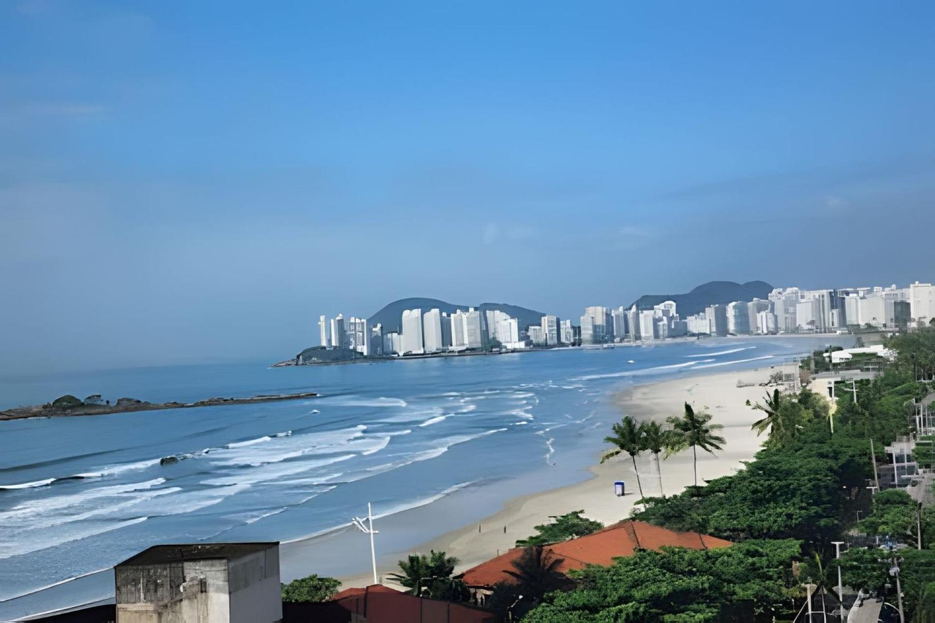 Vista-Mar - 3 Suites Com Ar Condicionado E Quarto Casal Com Ar Condicionado - 100M Da Praia Guarujá Zewnętrze zdjęcie