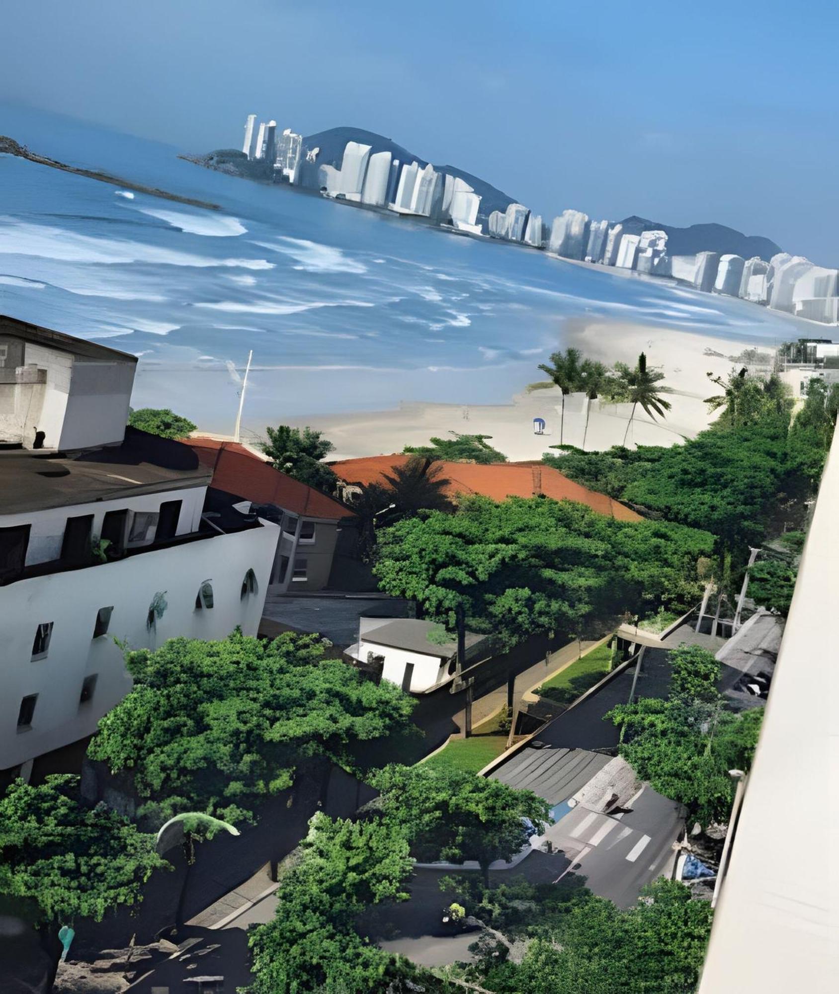 Vista-Mar - 3 Suites Com Ar Condicionado E Quarto Casal Com Ar Condicionado - 100M Da Praia Guarujá Zewnętrze zdjęcie